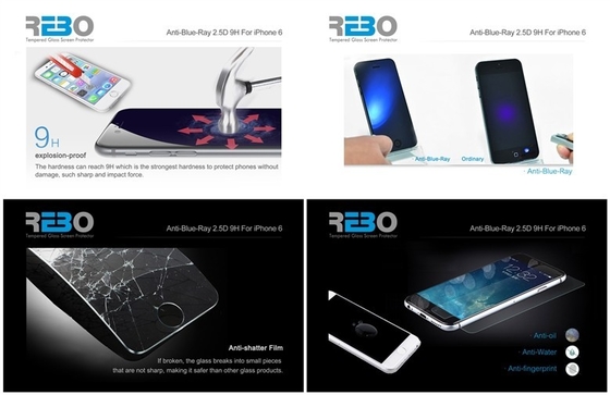 5 des explosionssicheren Samsungs-Galaxie-S5 ausgeglichenen Schichten Glas-blauer AntiRay